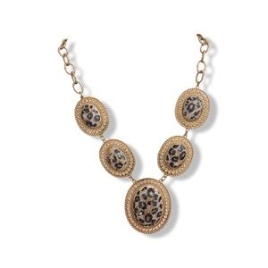 Leopard print fashion necklace